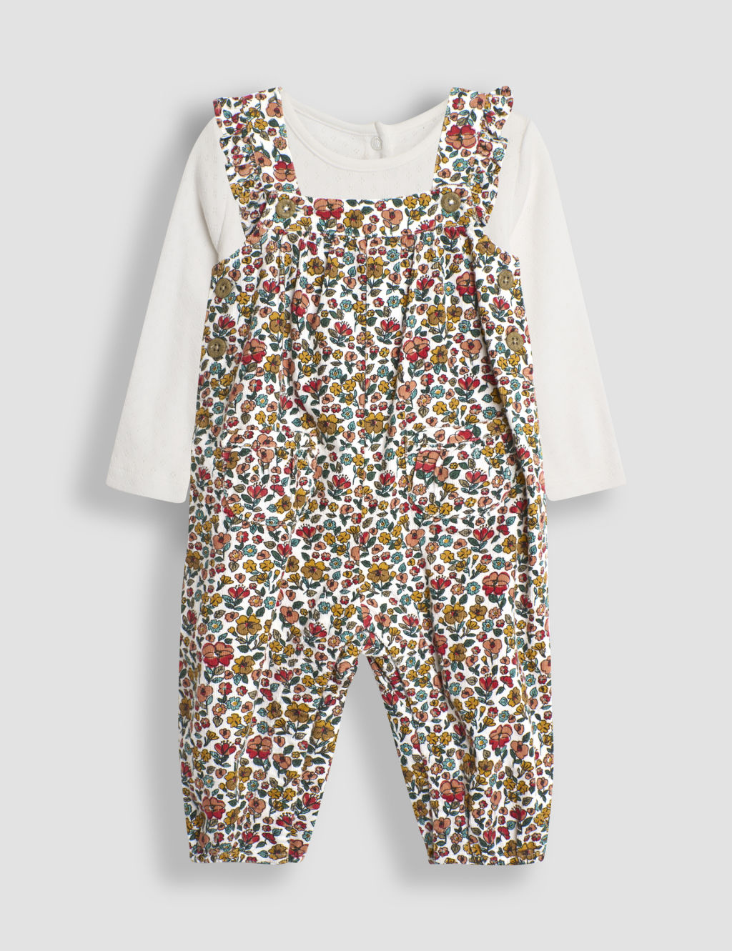 2pc Pure Cotton Ditsy Floral Outfit (0-24 Mths)
