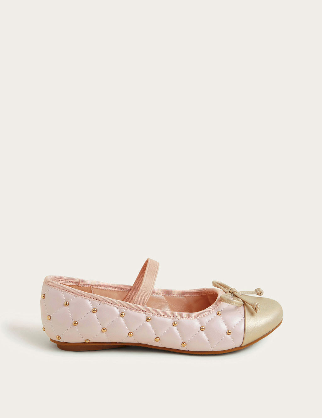 Studded Bow Ballet Pumps (8 Small - 4 Large)