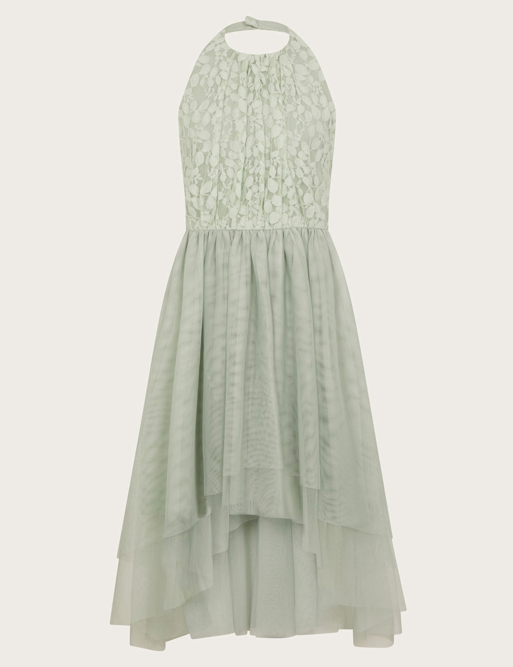 Halterneck Lace Prom Dress (8-15 Yrs)