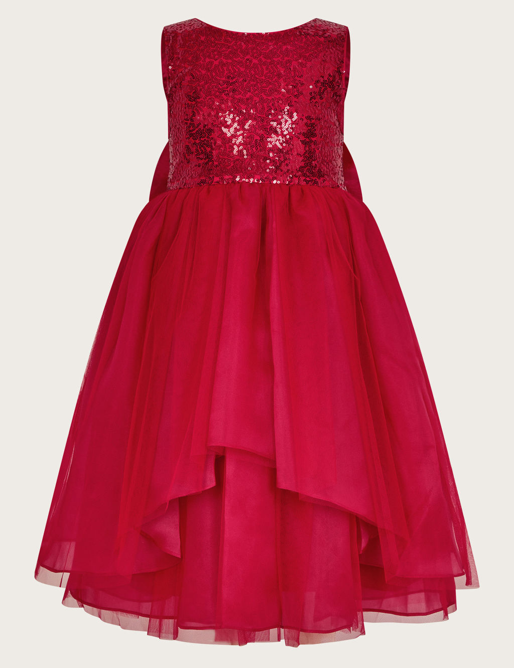 Sequin Bow Occasion Dress (3-15 Yrs)