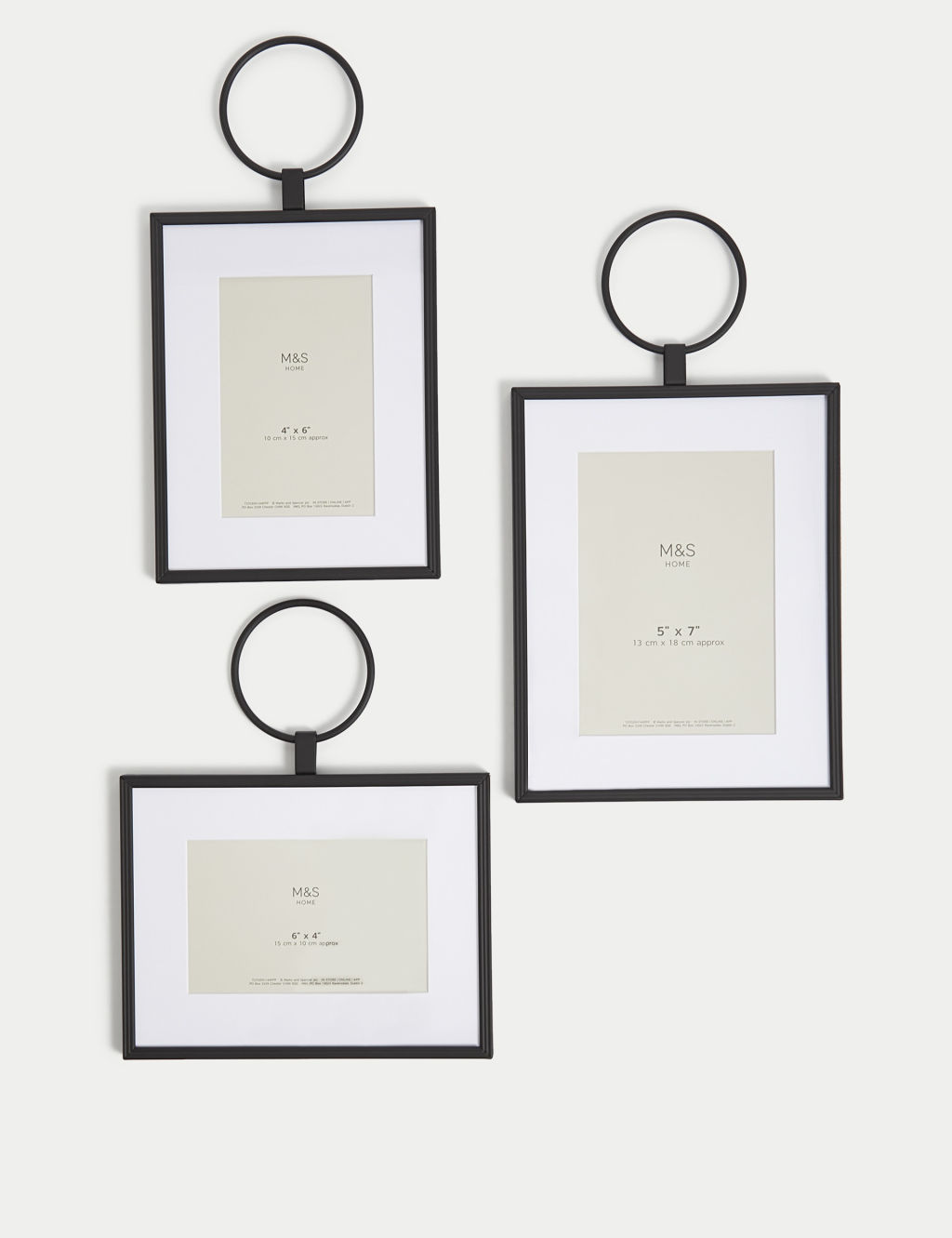 Set of 3 Metal Hanging Photo Frames M&S