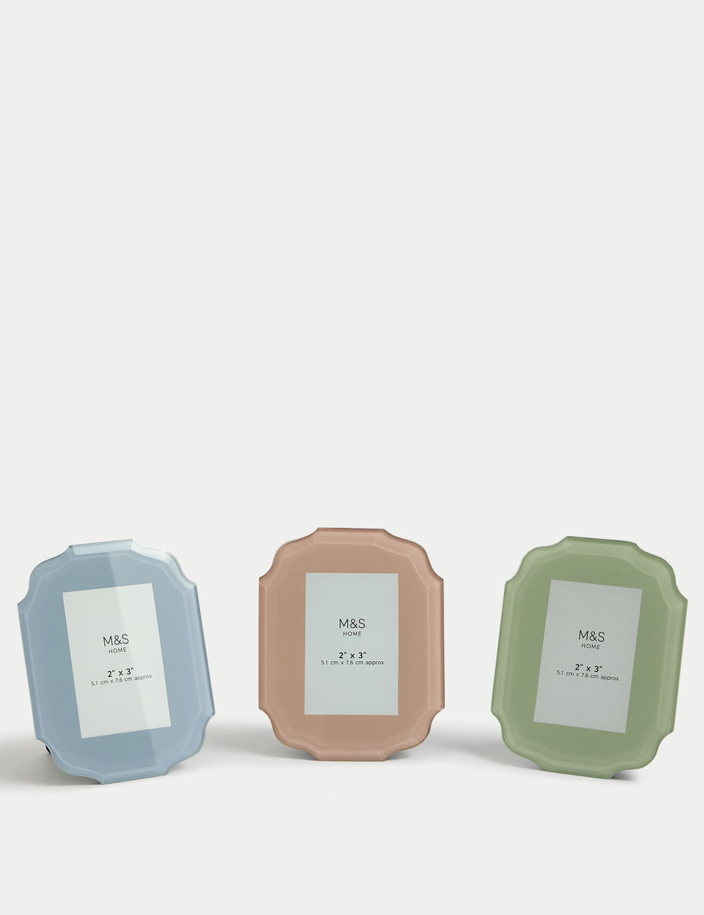 Set of 3 Coloured Photo Frames 2x3 inch