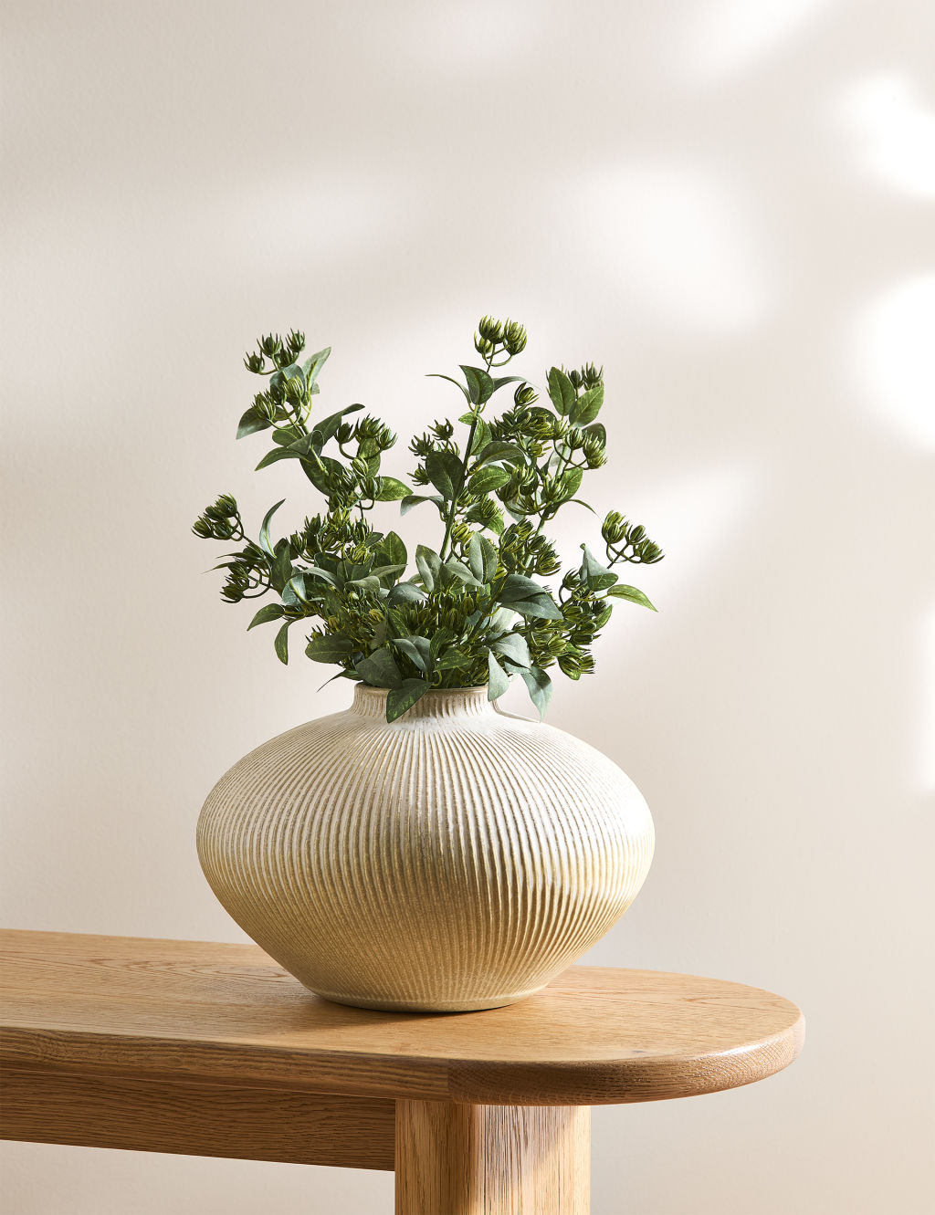 Medium Ridged Ceramic Vase