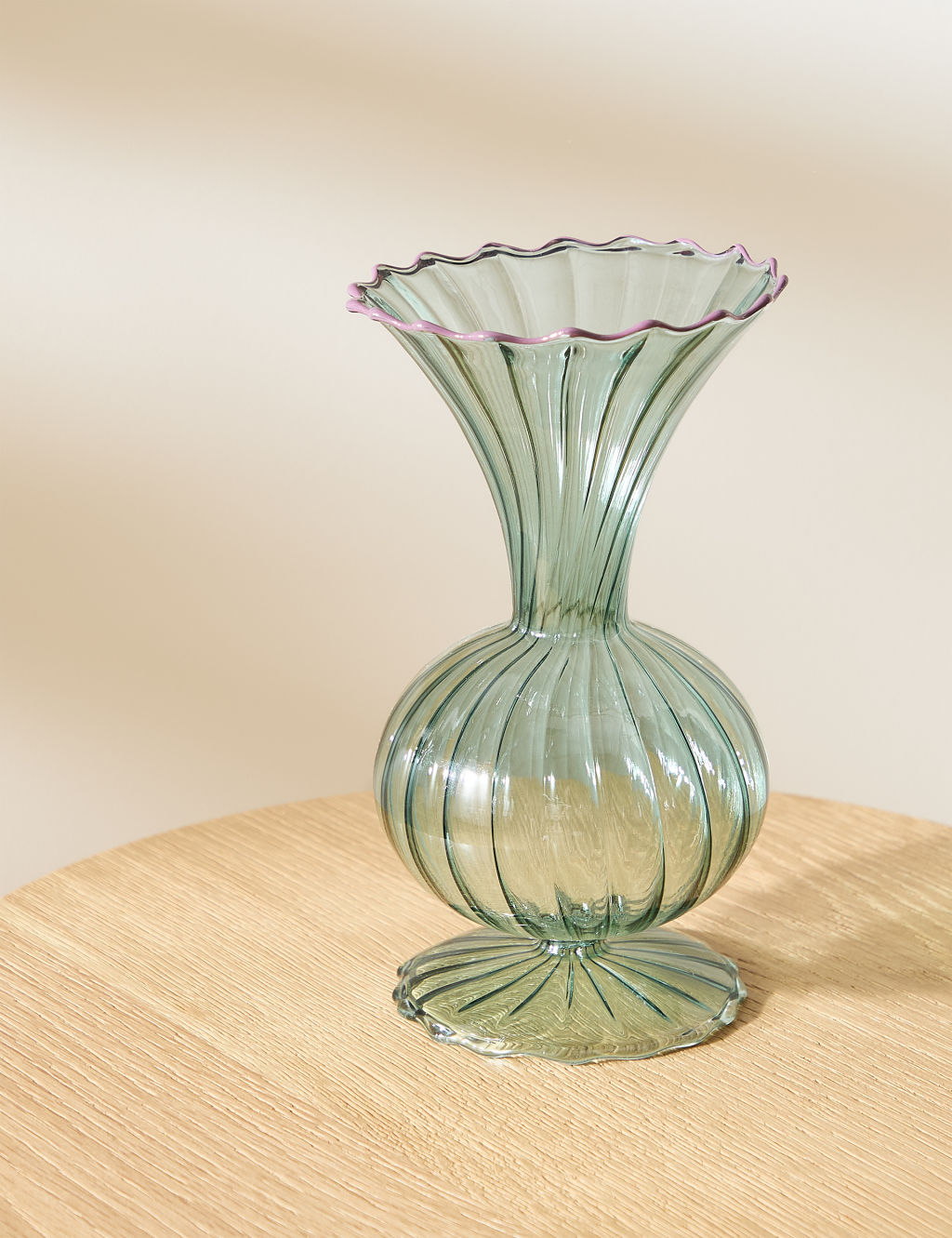 Small Ribbed Bud Vase