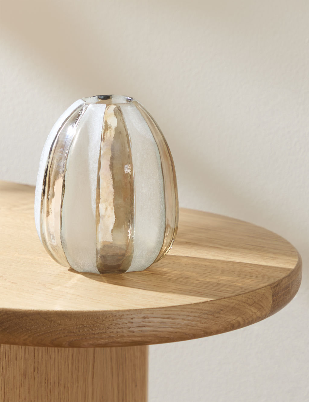 Small Striped Glass Bud Vase