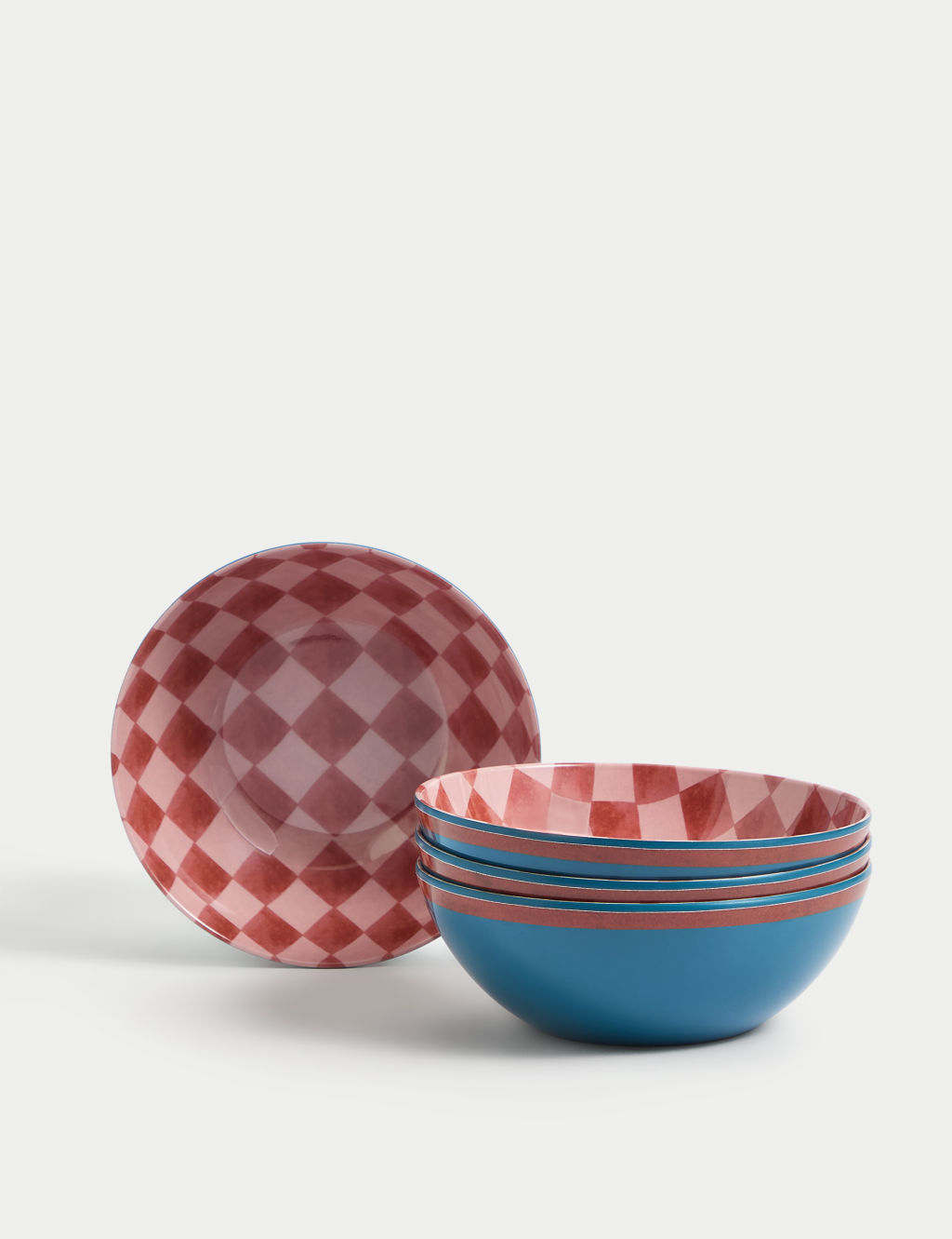 Set of 4 Summer Resort Picnic Cereal Bowls