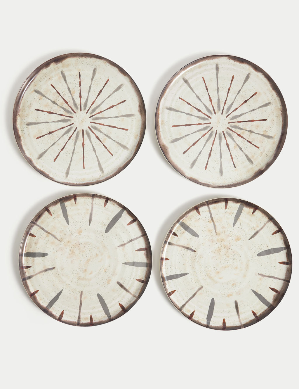 Set of 4 Global Artisan Dinner Plates 8 of 9