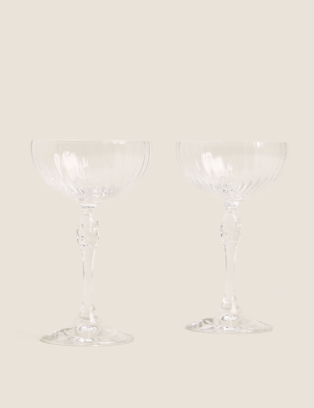 Set of 2 Decorative Champagne Saucers