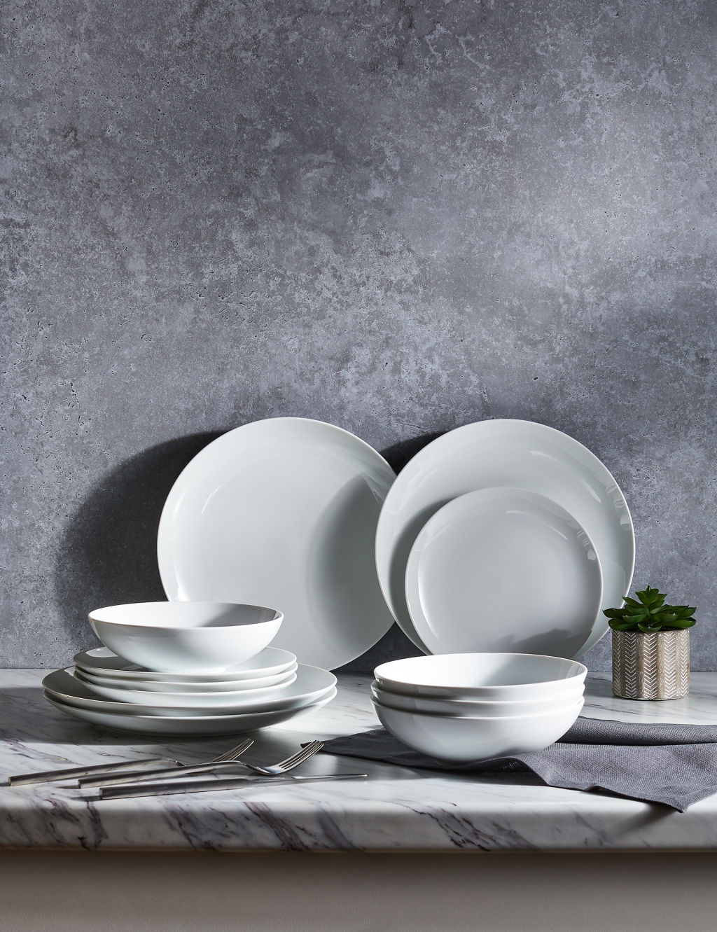 12 Piece Maxim Coupe Dinner Set