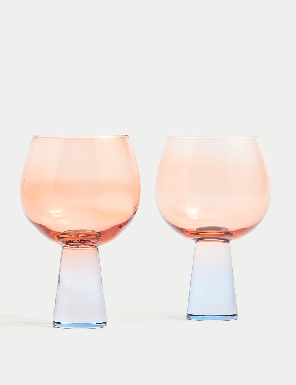 Set of 2 Cone Base Gin Glasses