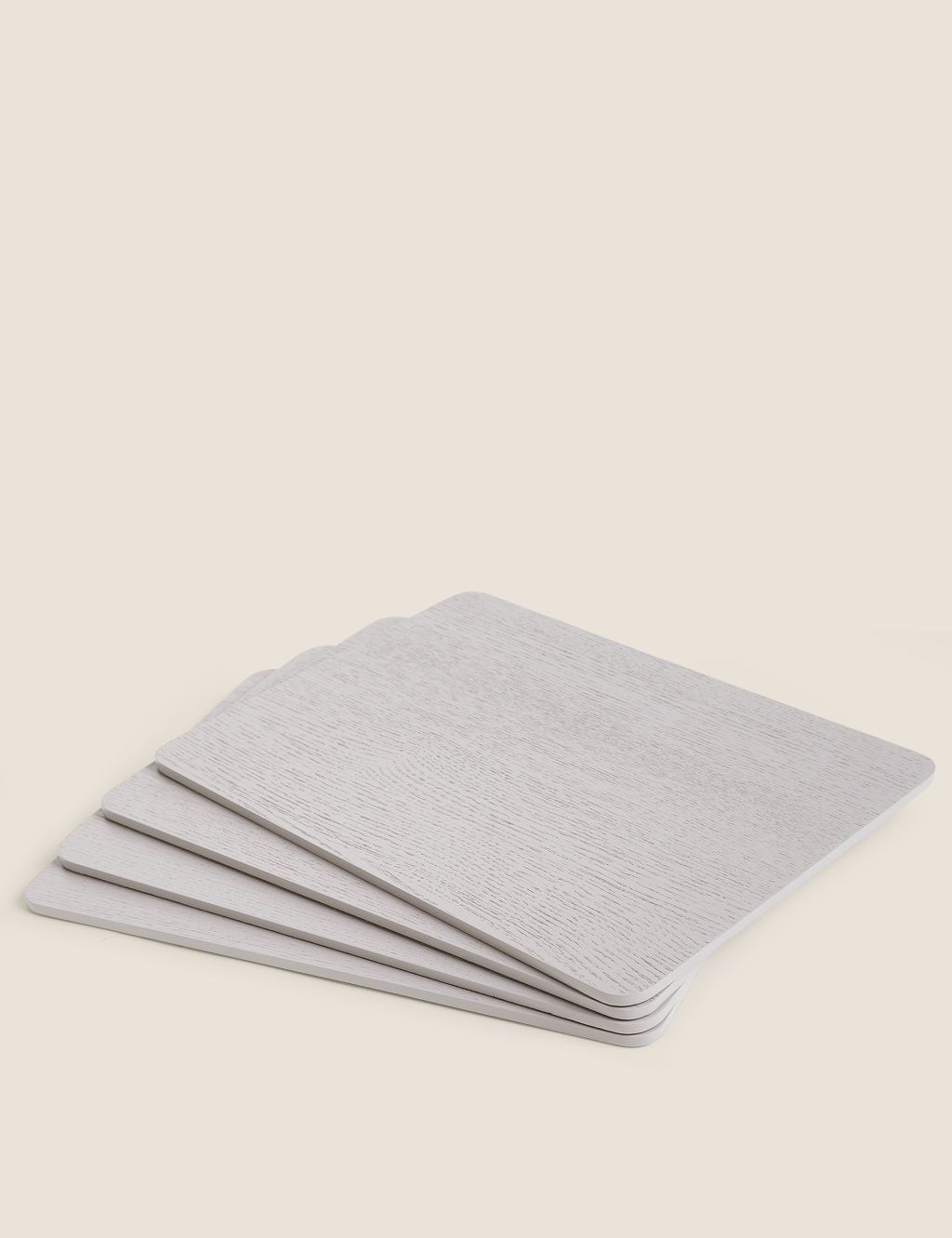 Set of 4 Grey Wooden Placemats