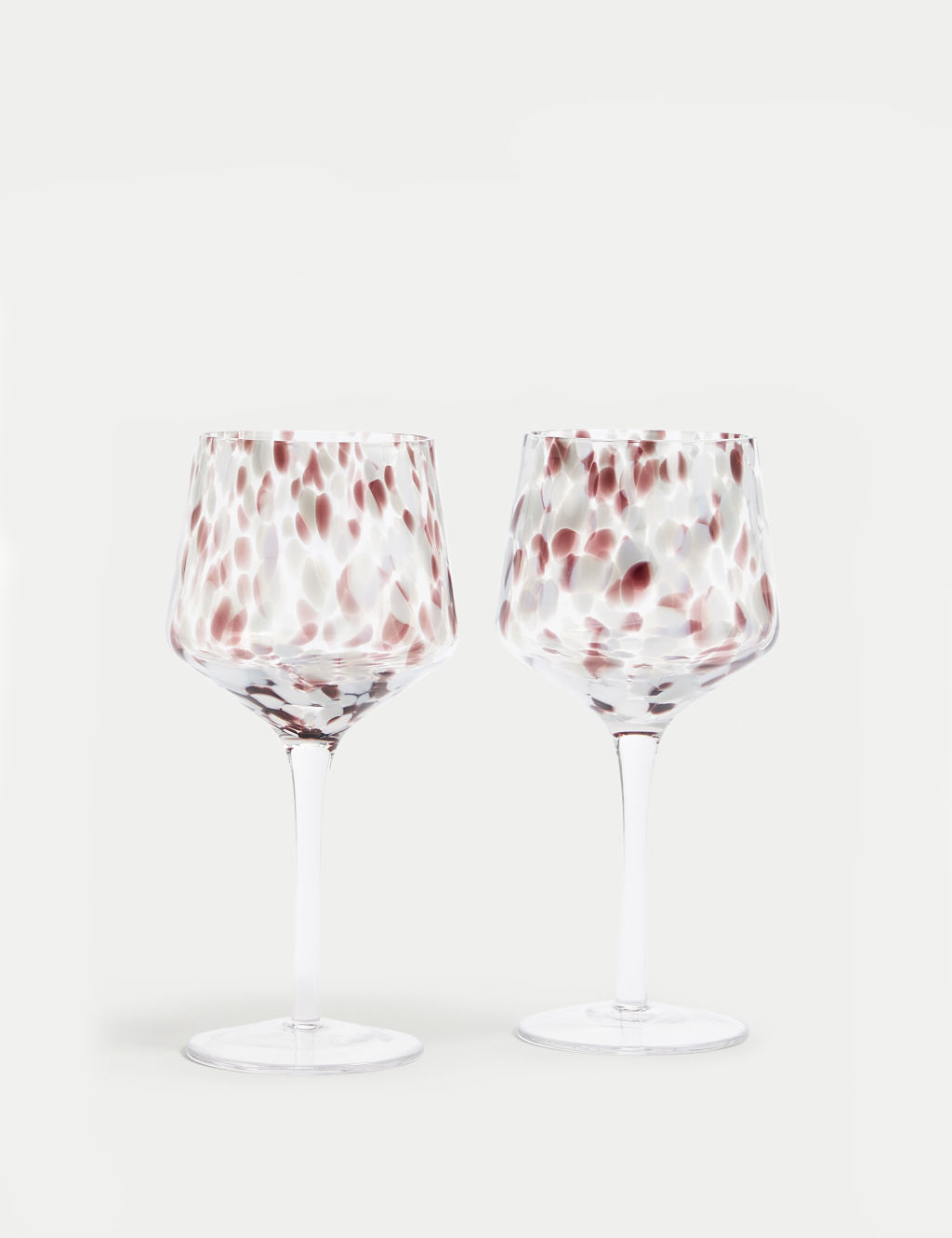 Set of 2 Speckled Wine Glasses