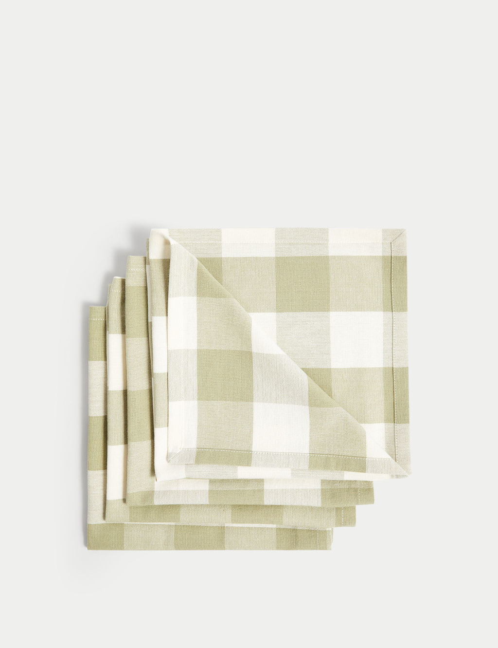 Set of 4 Pure Cotton Gingham Napkins