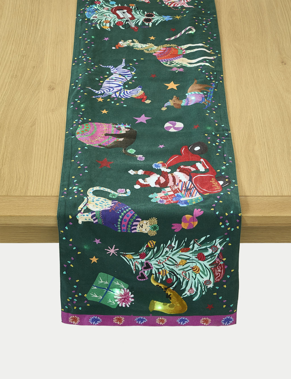 Pure Cotton Light Up Christmas Table Runner