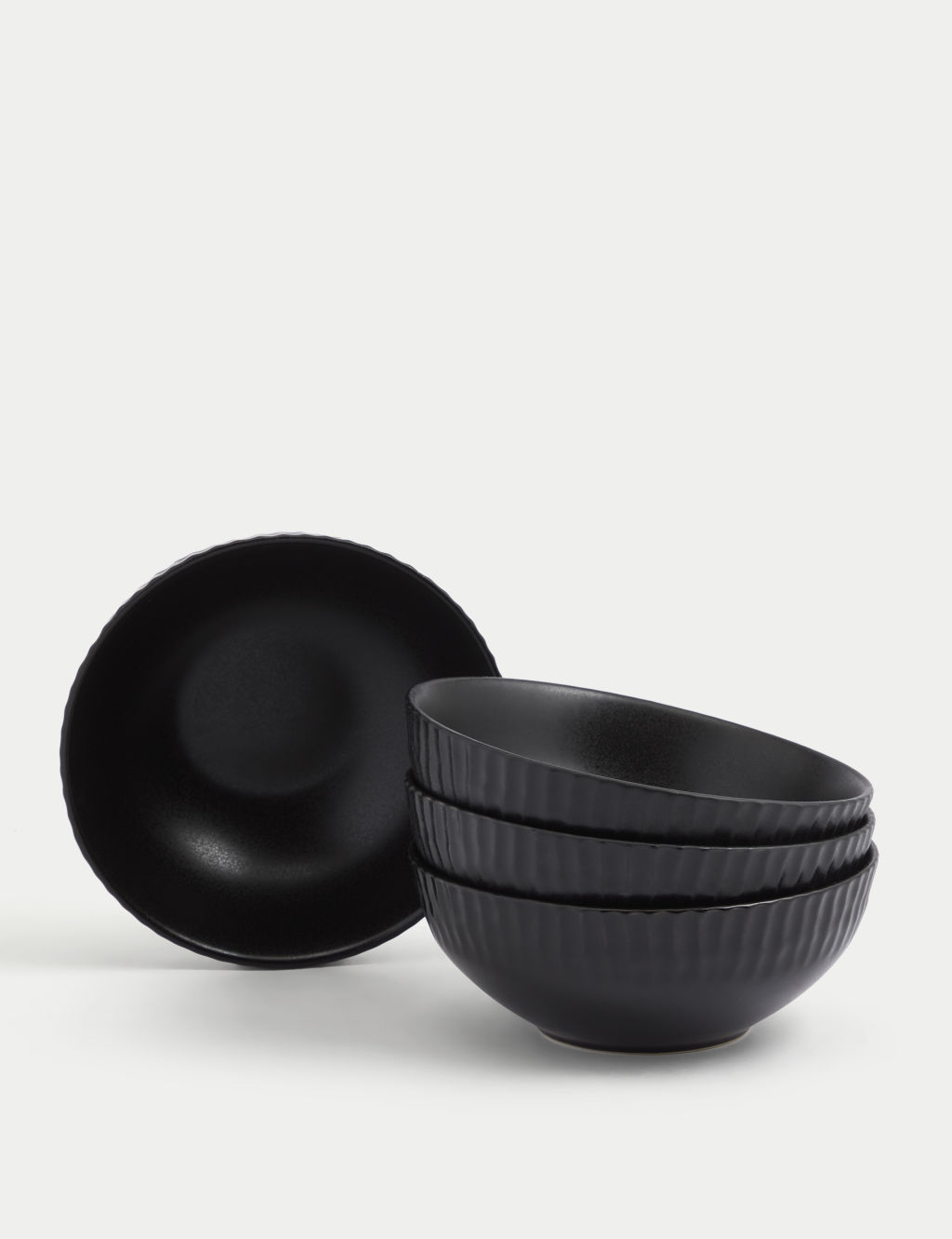 Set of 4 Textured Cereal Bowls