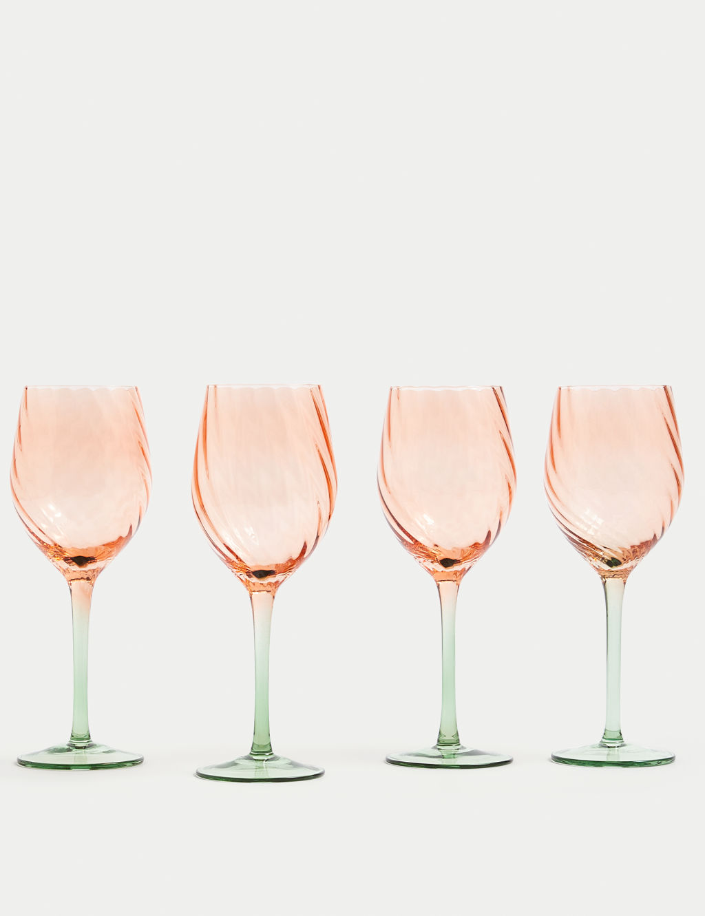 Set of 4 Two Tone Wine Glasses