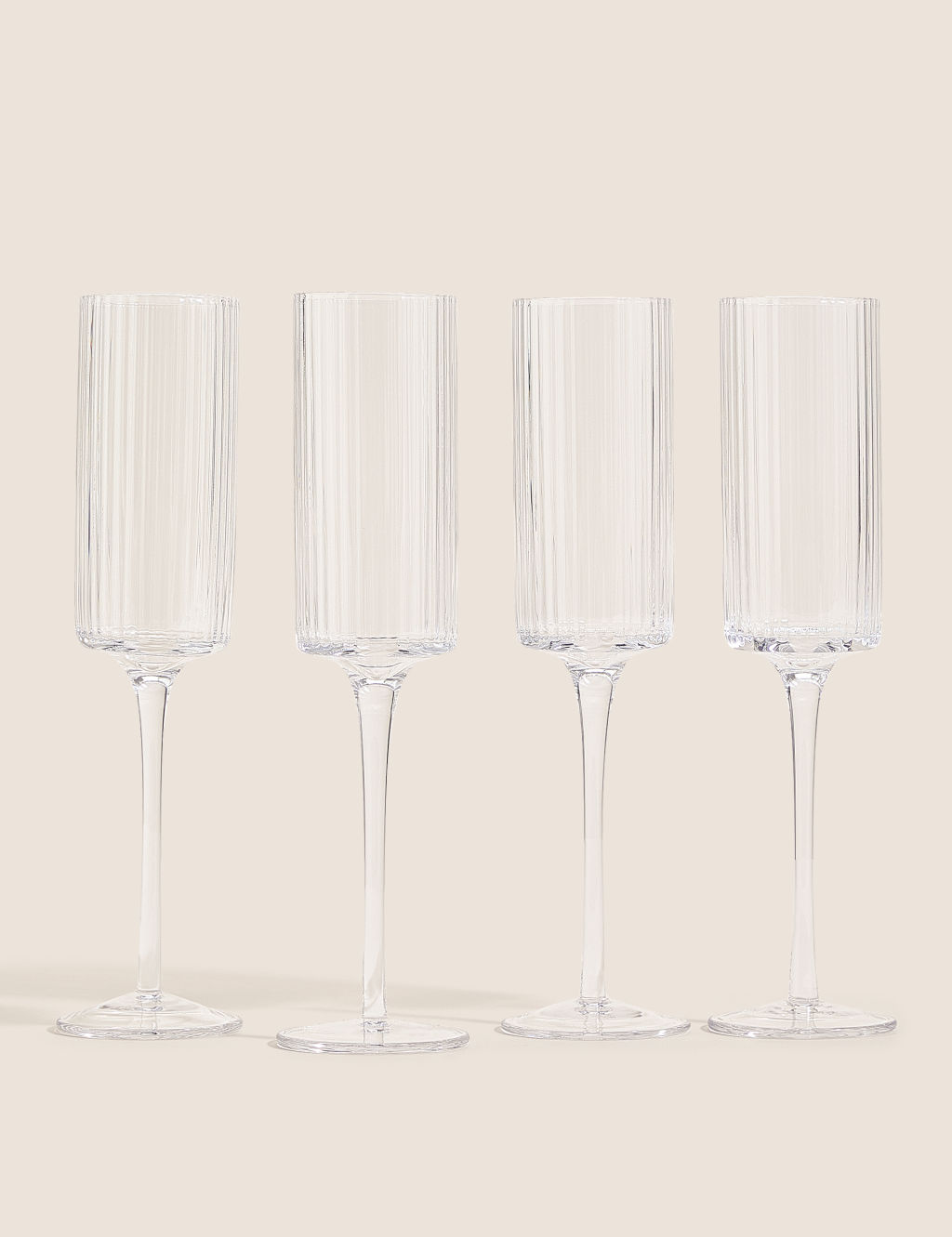 Set of 4 Handmade Celine Champagne Flutes