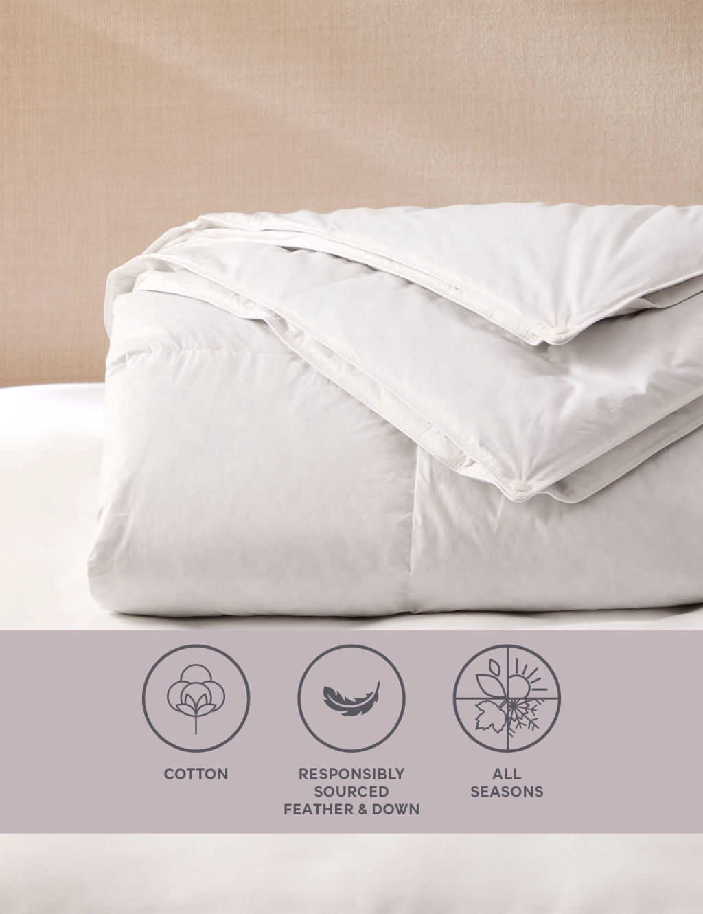 Goose Feather & Down 13.5 Tog All Season Duvet