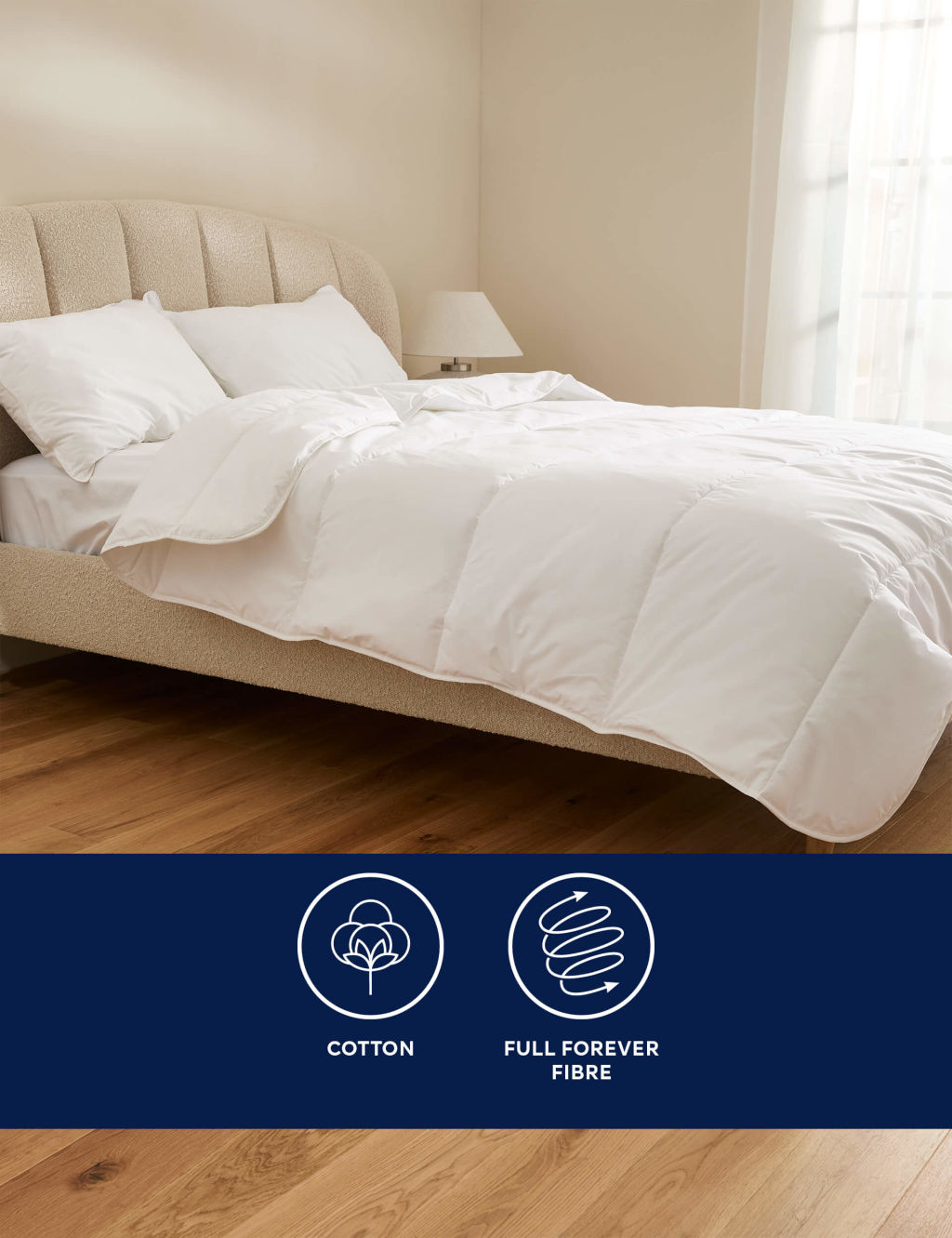 Ultimate Comfort Pure Cotton 4.5 Tog Duvet M&S Collection M&S