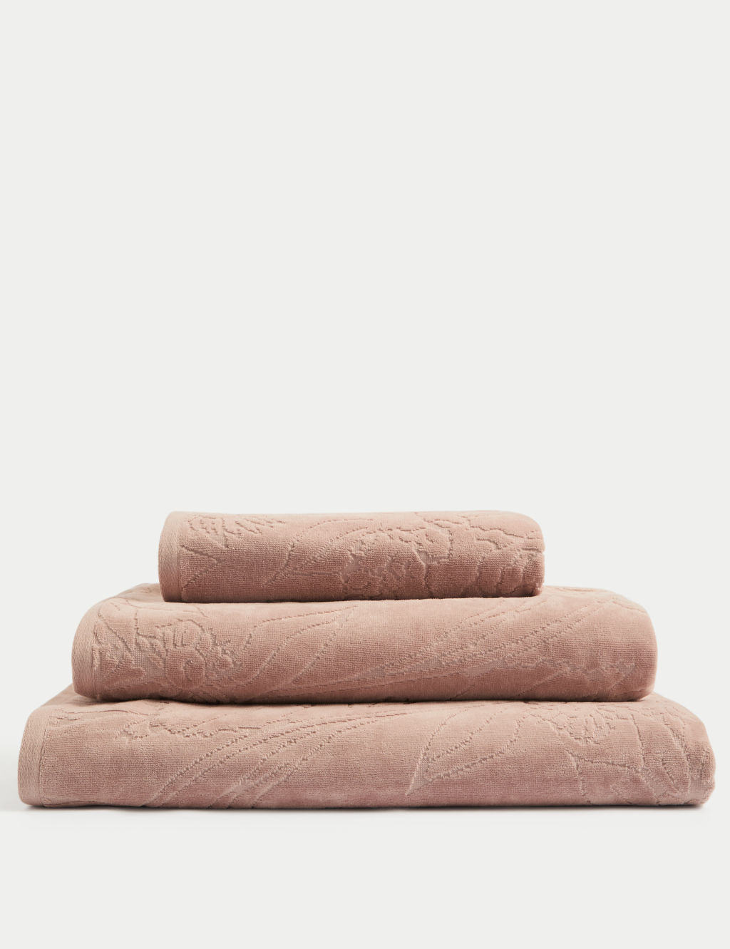Pure Cotton Linear Floral Towel