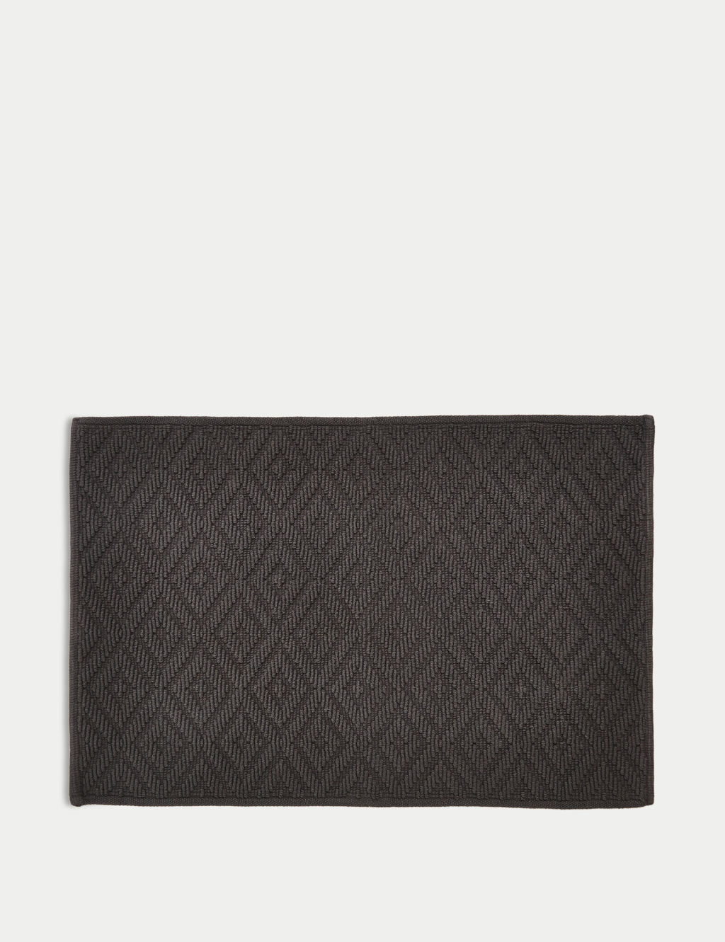 Pure Cotton Geometric Textured Bath Mat