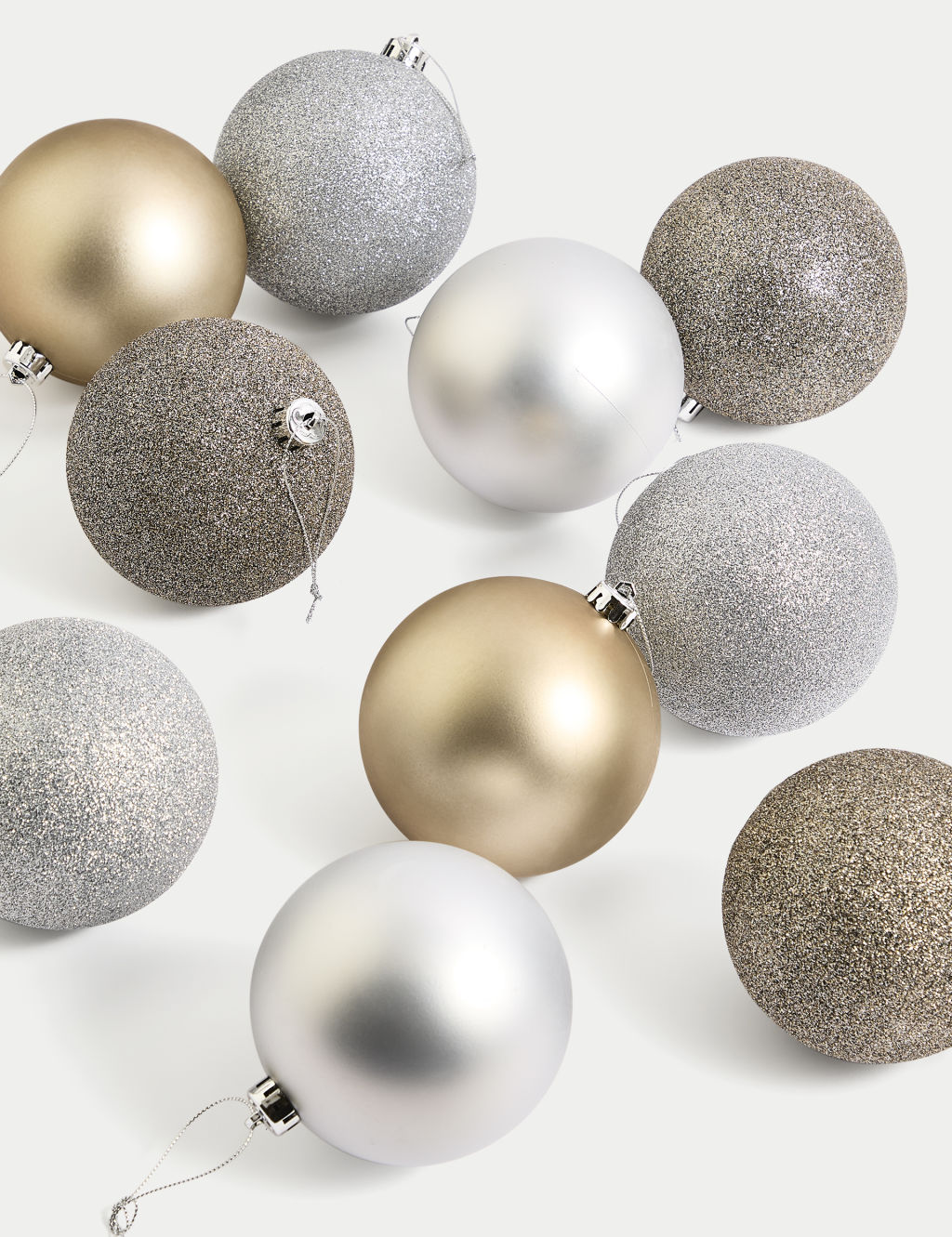 10pk Red & Green Oversized Baubles