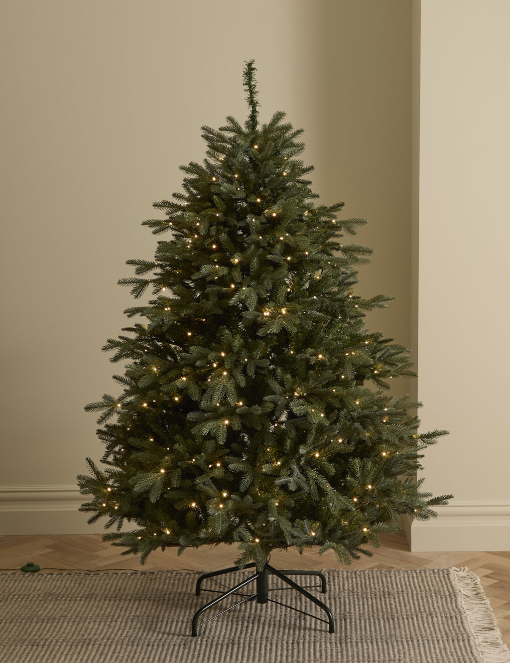 6ft Pre-Lit Grand Fir Christmas Tree
