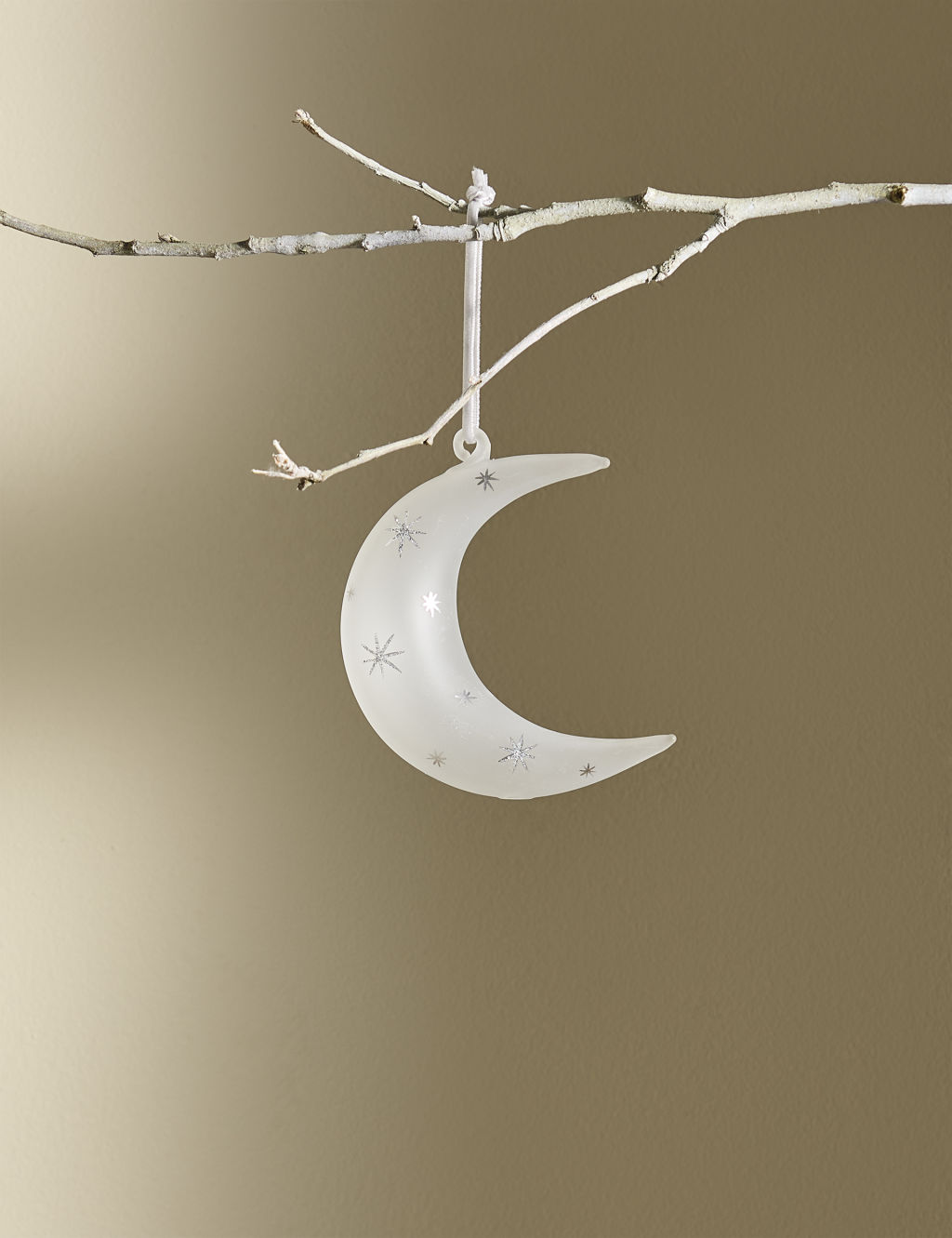 Glass Moon Hanging Decoration