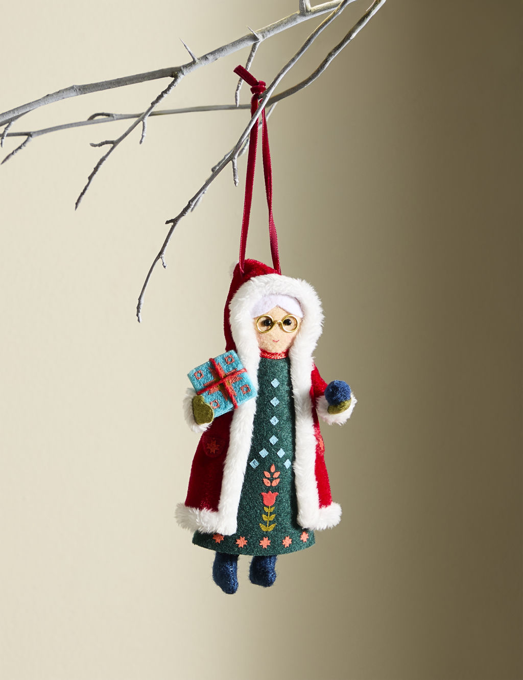Felt Mother Claus Hanging Decoration