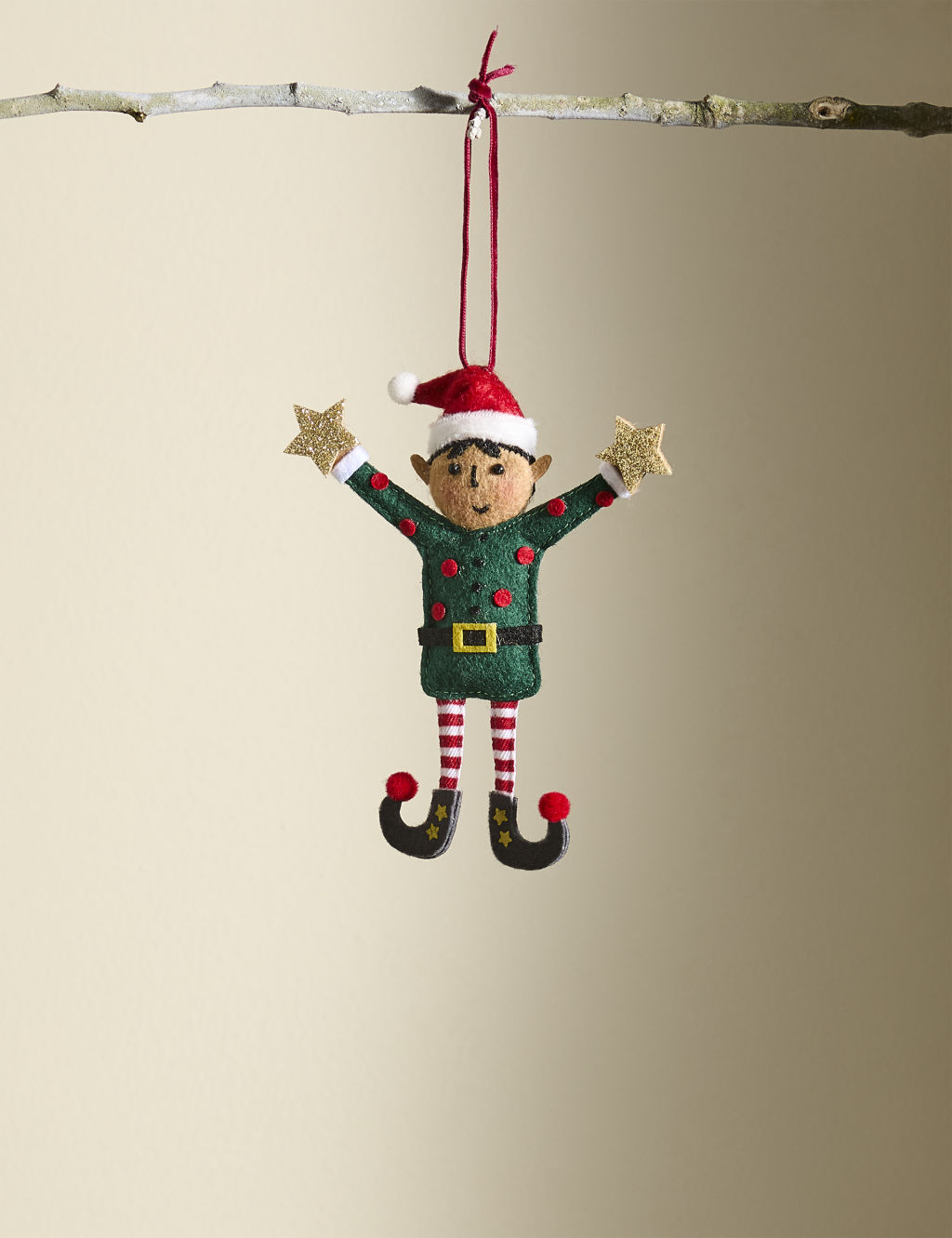 Felt Elf Hanging Decoration