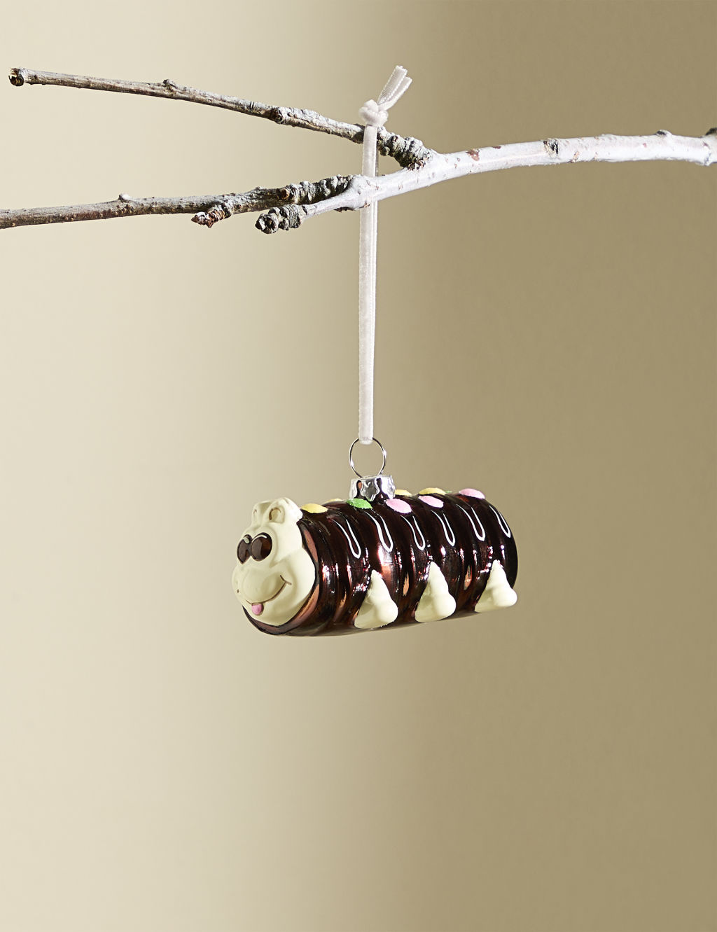 Colin the Caterpillar™ Glass Hanging Decoration