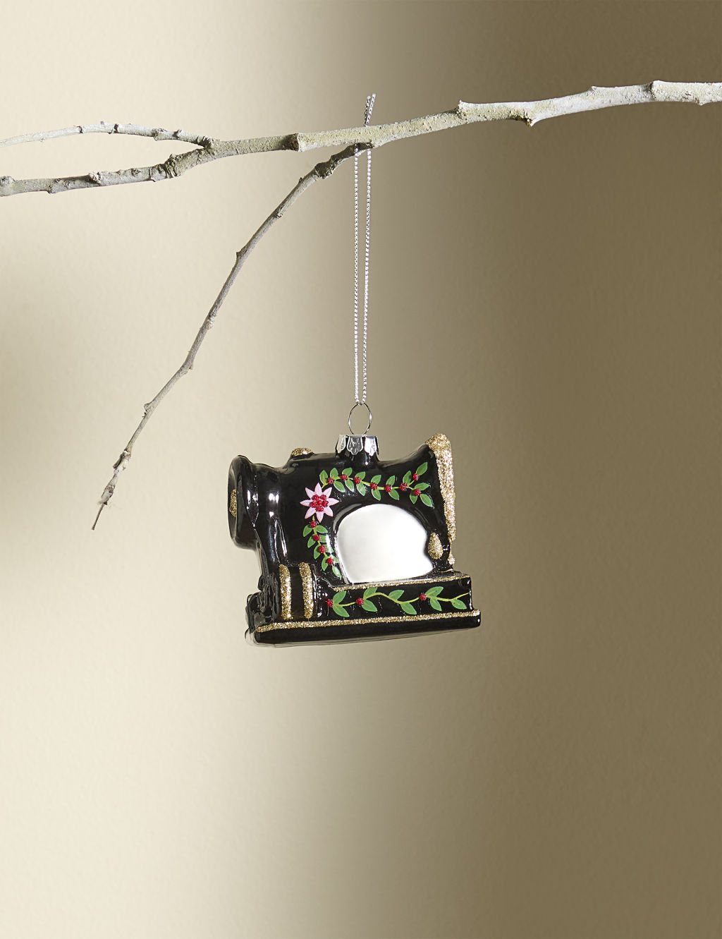 Glass Sewing Machine Hanging Decoration