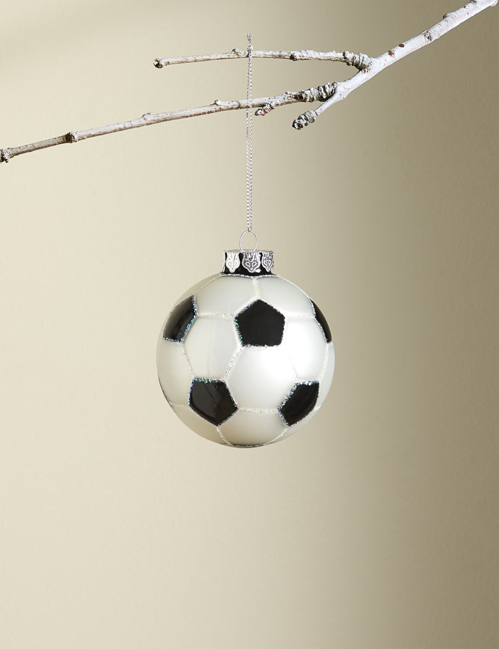 Glass Football Hanging Decoration