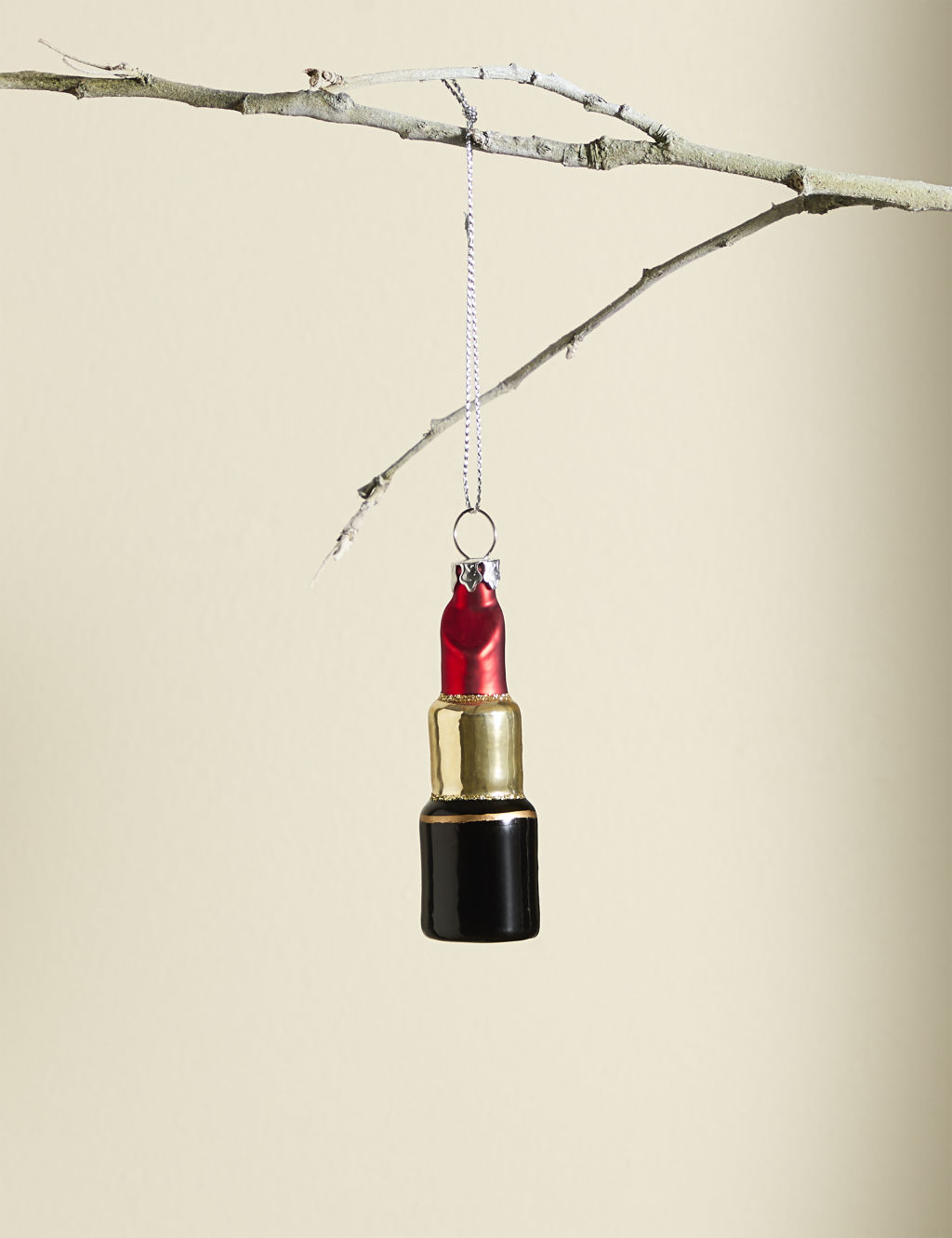 Glass Lipstick Hanging Decoration