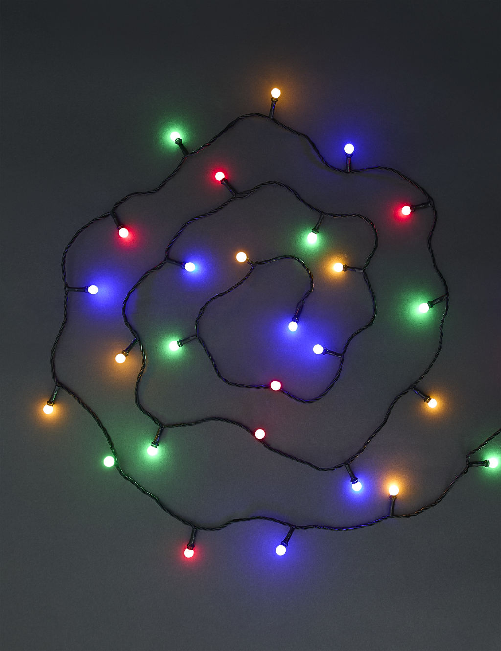 100 Multicoloured Cluster Ball Mains Lights