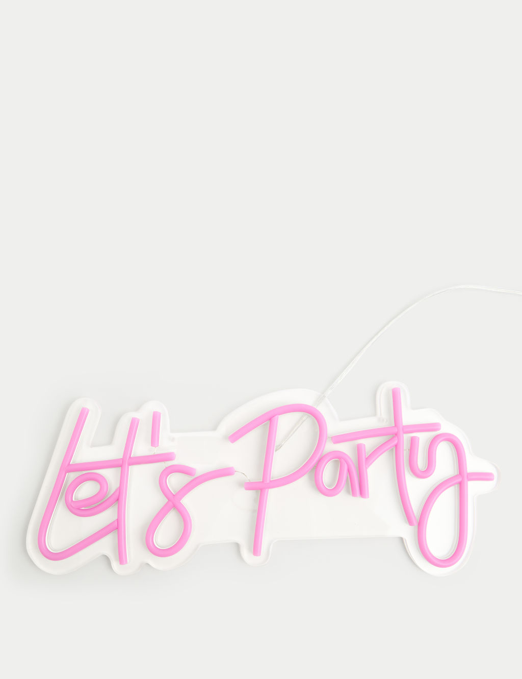 Pink Neon Let's Party Lights