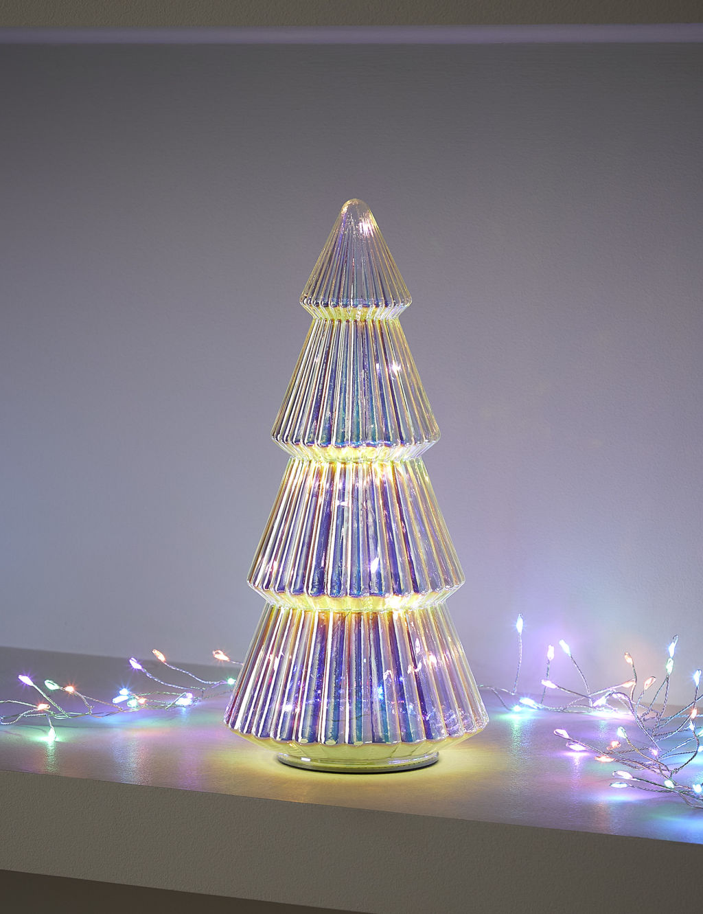 Large Iridescent Light Up Tree Decoration