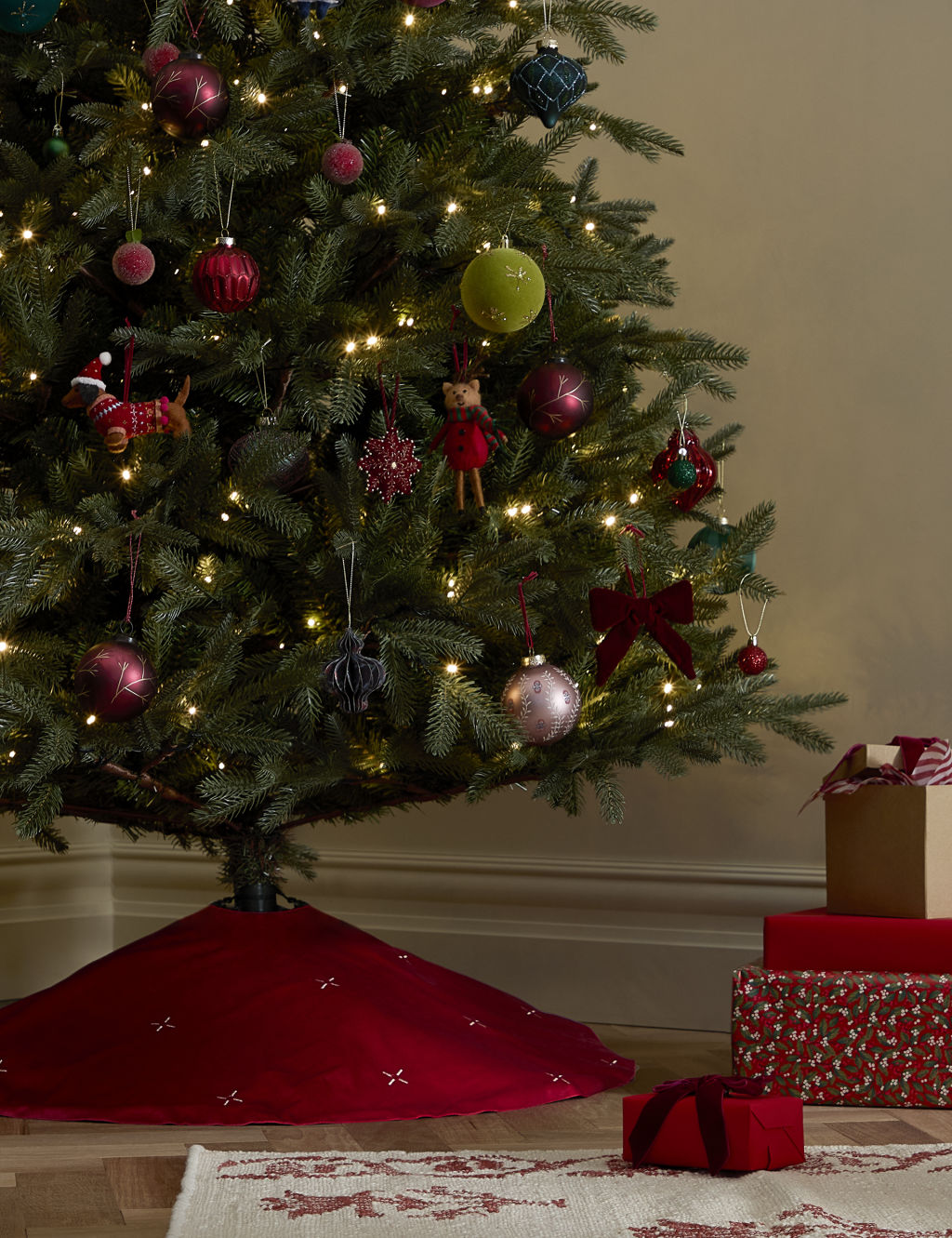 Velvet Embroidered Tree Skirt M&S Collection M&S