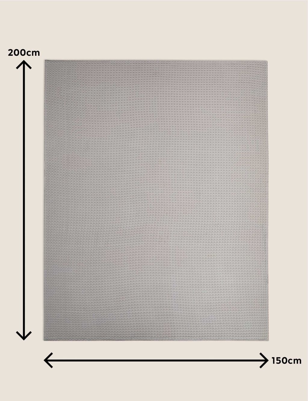 Pure Cotton Large Waffle Throw M&S Collection M&S