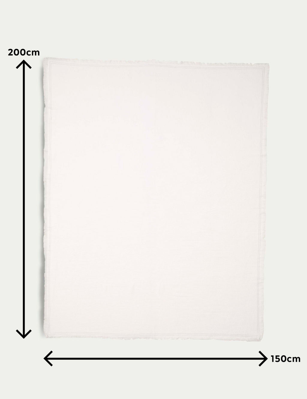 Pure Cotton Large Stitched Throw M&S Collection M&S