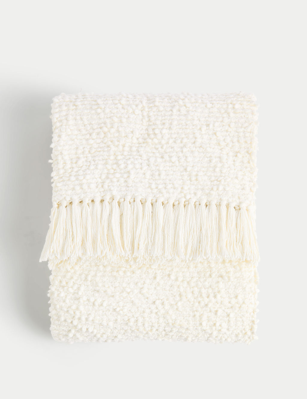 Pure Cotton Bouclé Large Throw
