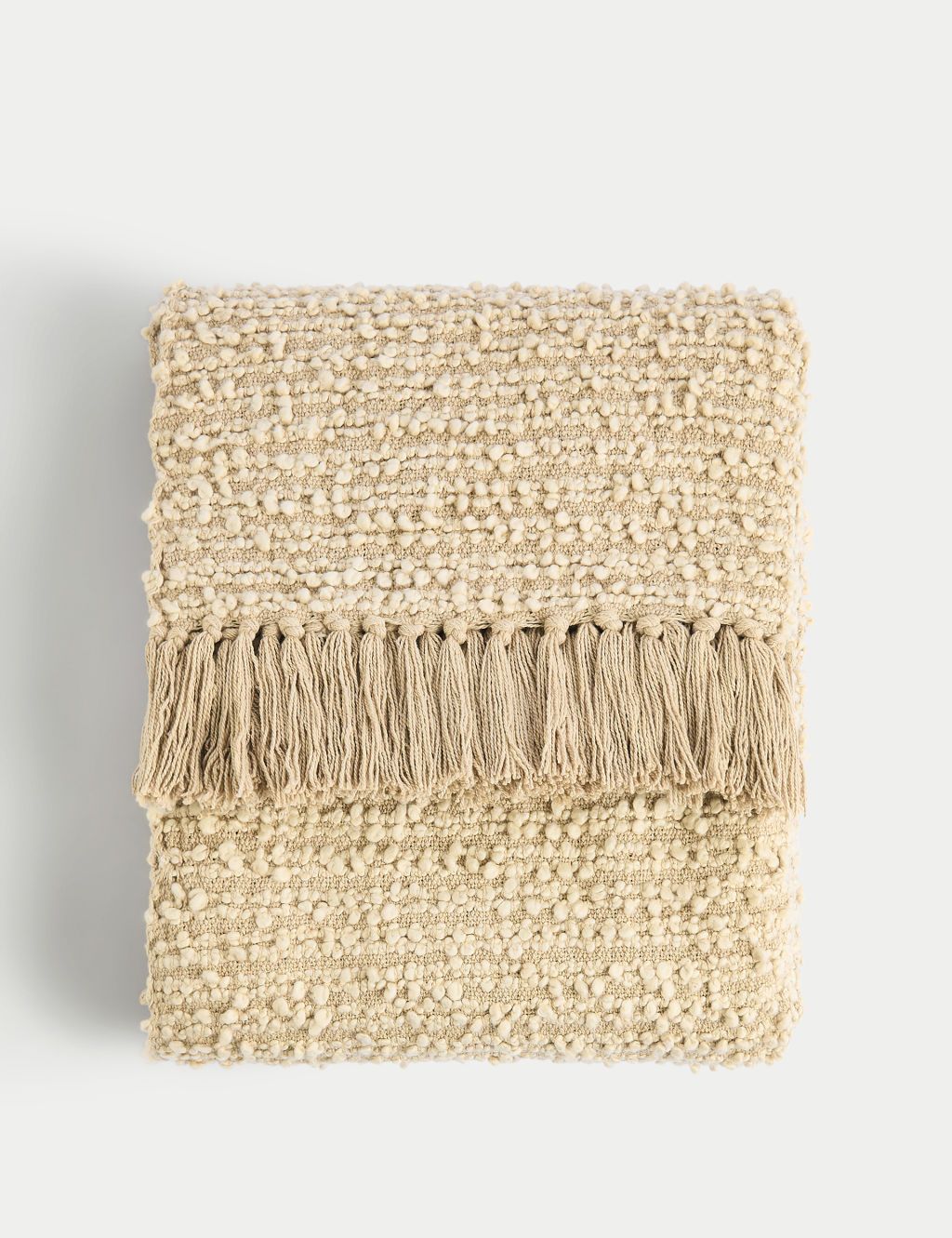 Pure Cotton Bouclé Large Throw