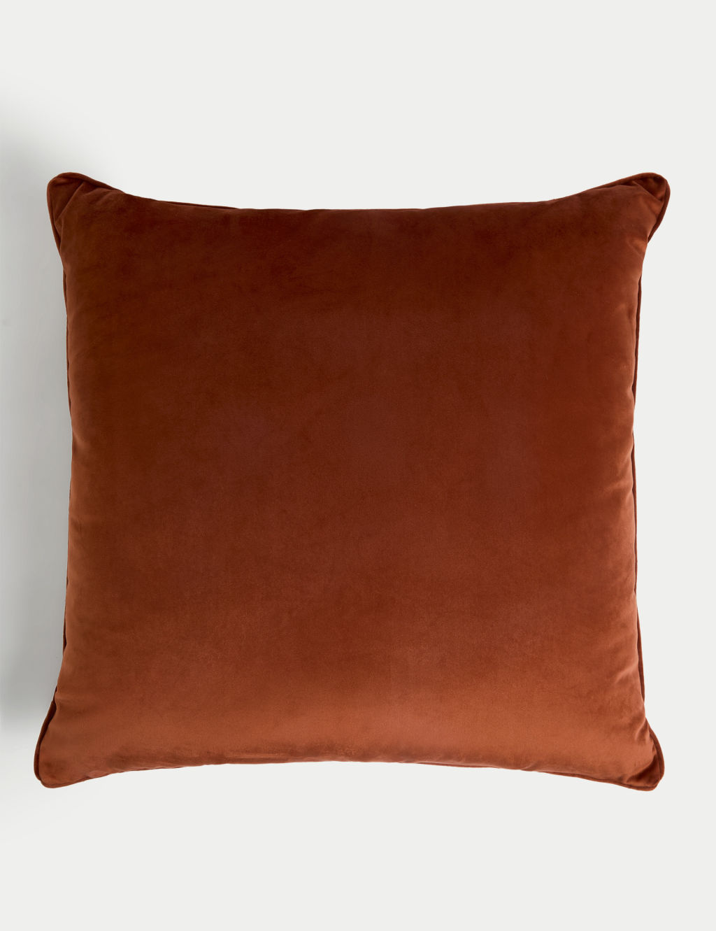 M&S Velvet Piped Large Cushion - Rust Mix