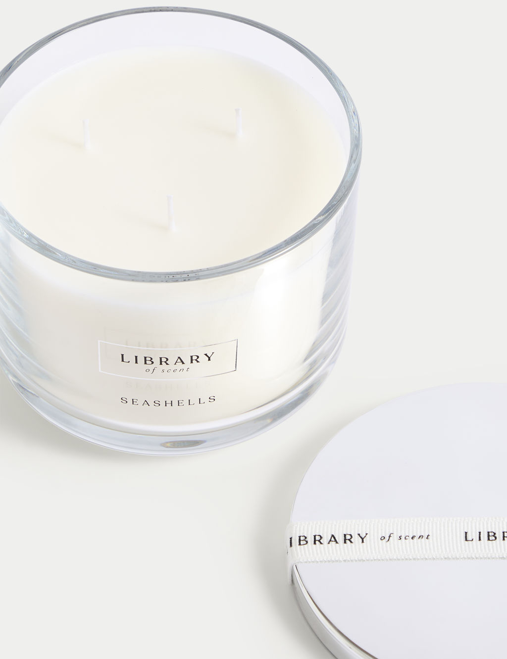 Seashells 3 Wick Candle Library of Scent M&S