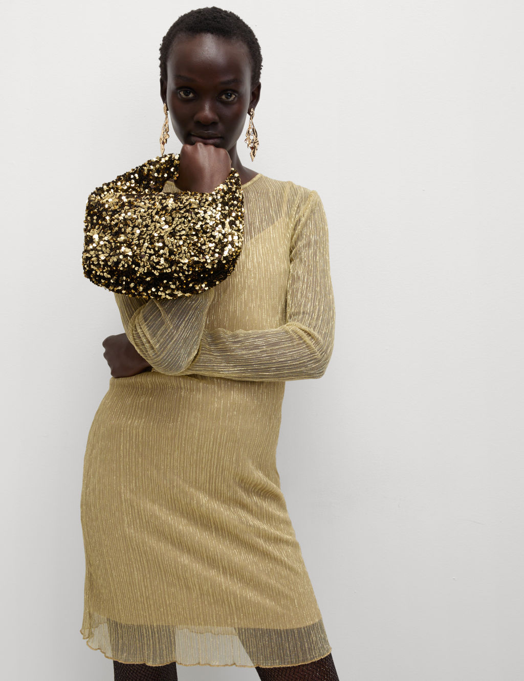 Sequin Top Handle Grab Bag