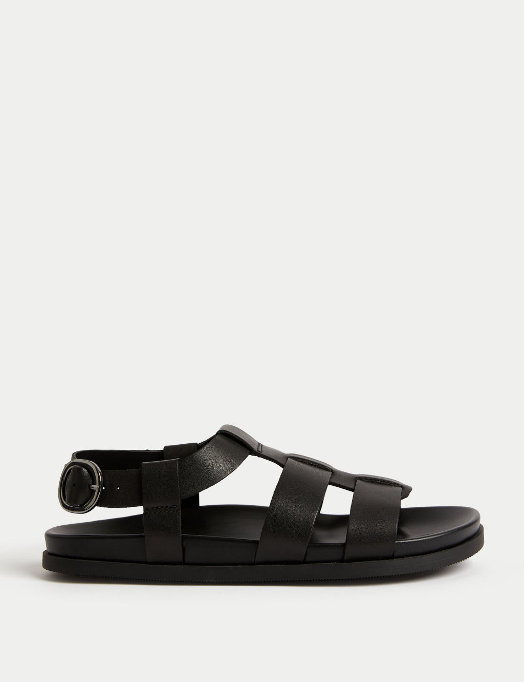 Leather Ankle Strap Footbed Sandals