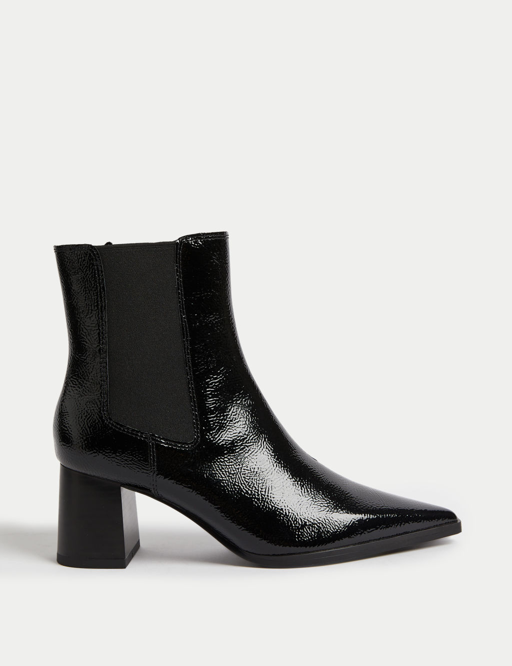 Patent Leather Chelsea Block Heel Boots 3 of 3