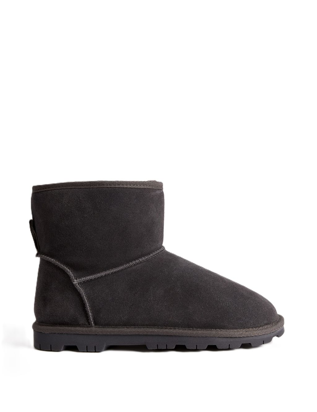 Suede Faux Fur Lined Slipper Boots