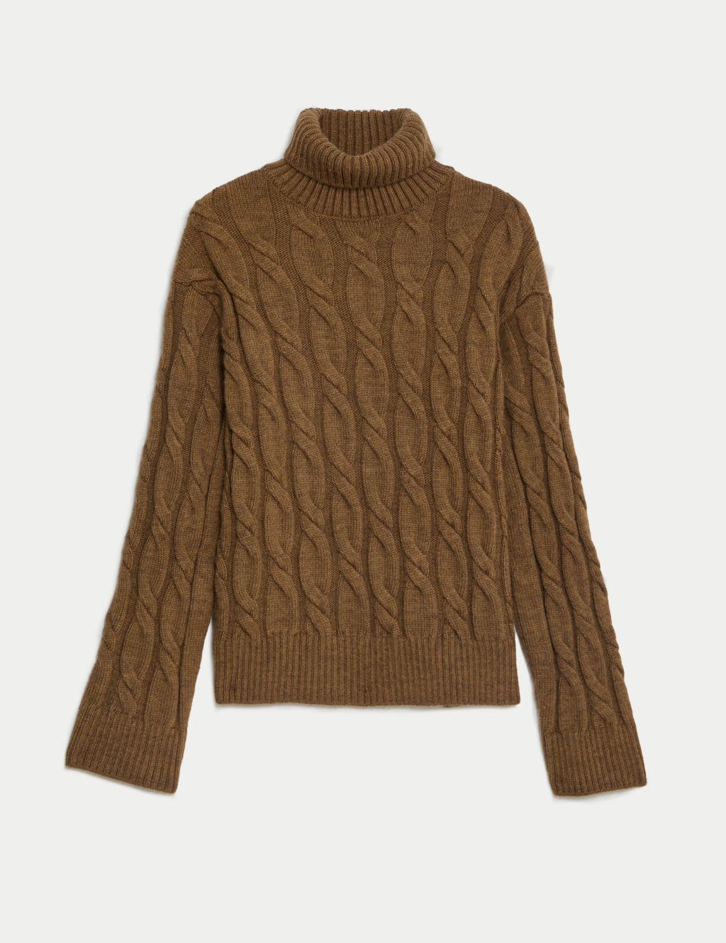 Cable Knit Roll Neck Jumper
