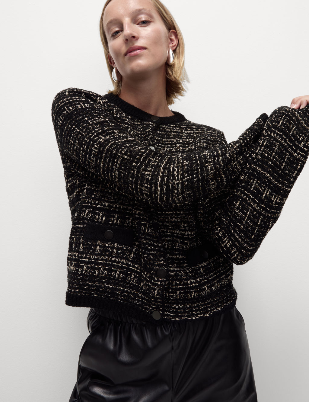 Cotton Rich Textured Cardigan